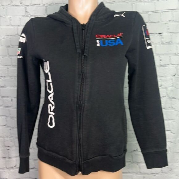 ORACLE Tag Heuer Puma Black Racing USA Hoodie Medium 34th America’s Cup Sailing - Picture 1 of 9